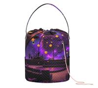 Magical Halloween Dome Space Crochet Bag Knitting Bag Yarn Portable Travel Bag for Needle Holder Knitting Crochet