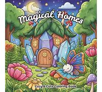 Magical Homes Coloring Book: Cute Magical Tiny Houses, Fairies, Dragons, and Cozy Fantasy Scenes