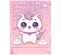 Magical Kawaii Cats: Cute and Easy Coloring Pages for Kids Ages 4-12 | Fun Adorable Kittens for Relaxation, Creativity and Learning
