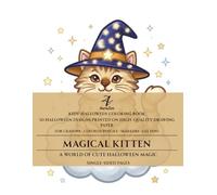 Magical Kitten: A Kids' Halloween Coloring Book with 50 Cute Magical Designs (AuraZen Spooky Coloring Adventures)