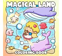 Magical Land Coloring Book: Enchanted Fairyland Coloring Pages Featuring Little Girl and Adorable Animal Characters in Fantasy Places Illustrations for All Ages Relaxation