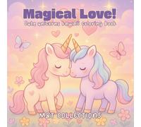 Magical Love: Cute unicorn Valentine’s Day kawaii coloring pages for kids and adults