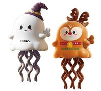 Magical Mini Dancing Ghost, Christmas - Creative Twisting Clockwork Slide, Dance and Swinging 3D Clockwork Ghosts Toy, for Halloween＆Christmas, Birthday Gifts (C+D)