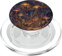 Magical Mushroom Village Fantasía Fairycore World PopSockets PopGrip para MagSafe