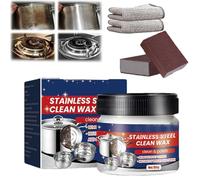 Magical Nano-Technology - Pasta de limpieza de acero inoxidable, cera limpia de acero inoxidable, cera de limpieza de acero inoxidable 3 en 1, pasta de limpieza de acero inoxidable (1 unidad)