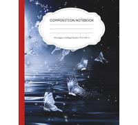 Magical Night Sky Journal with Glowing Butterflies: Moonlit Reflections College Ruled Composition Notebook - 110 Pages (7.5 x 9.25 in) - Perfect for Writers, Dreamers & Students