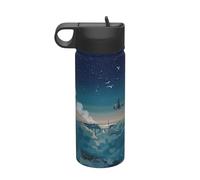 Magical Nights Printing - Botella de agua de acero inoxidable con aislamiento térmico para viajes, 18 onzas, taza portátil