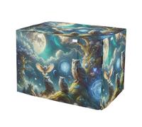 Magical Owls - Funda para jaula de mascotas con ventanas de malla, resistente a los rayos UV, funda para perro, talla XL