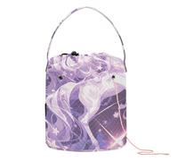 Magical Pegasus Art - Bolsa de almacenamiento de ganchillo con agujeros, bolsa de viaje para soporte de agujas, organizador de hilo