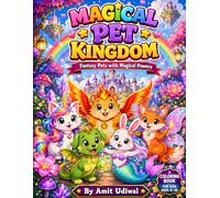 Magical Pet Kingdom Coloring Book: 30 Enchanting Fantasy Pets to Color Featuring Unicorn Cats, Dragon Puppies, Mermaid Bunnies, Phoenix Hamsters, and Fairy Foxes