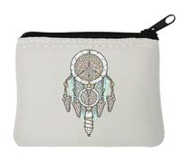 Magical Pizza Dream Catcher Funny Art - Monedero de neopreno (10 x 11 cm), color blanco, White, Talla única