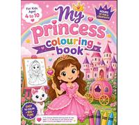 Magical princess coloring book: A Fun and Creative Coloring Adventure for Girls Ages 4-10 with Beautiful Princesses, Castles, and Enchanted Scenes