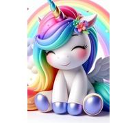 Magical Rainbow Unicorn: 80 Lined Pages for Dreams and Sketches: Cute 3D Style Unicorn Notebook, A5 Size (6 x 9 Inches), Creative Journal for Girls, Magical Birthday Gift for Kids
