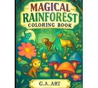 Magical Rainforest Coloring Book: Whimsical Forest Animals, Enchanted Plants & Fantasy Scenes for All Ages - Relaxing, Fun, Easy, Stress Free and Creative Coloring for Kids & Adults