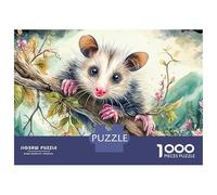 Magical Raton Garden Puzzle 1000 Piezas Y Niños +14 Años Ramo Possum Flores Rosadas Impossible Rompecabezas Juego Educativo Pintura, Entretenimiento Creativo 70x50cm/1000pcs