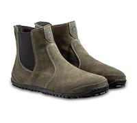 Magical Shoes Zapatos descalzos forrados para hombre y mujer, botas Chelsea de piel, medias botas, botines minimalistas, botas descalzas hechas a mano en la UE, lupino, verde, 39 EU