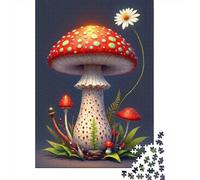 Magical Toadstool Rompecabezas Floral Garden 1000 Piezas Papel Reciclado para Adultos Rompecabezas Divertido Y Desafiante Juego Familiar Excelente Idea De Regalo 70x50cm/1000pcs