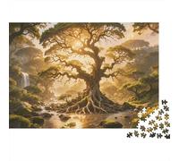 Magical Tree Puzzles 1000 Piezas Recyclable Material Enchanted Forest Senior Puzzles Juego Educativo Descompresión Parent Chico & Chica Accesorios para Juegos 70x50cm/1000Ps
