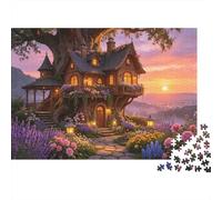 Magical Treehouse Jigsaw Puzzle 1000 Piezas Reciclable Whimsical Garden Senior Puzzles Educational Juego Decompression Ideal para Familiar Y Friends Birthdays 52x38cm/1000pcs