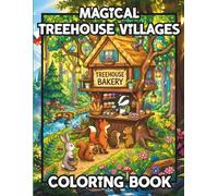 Magical Treehouse Villages Coloring Book: Cozy Woodland Homes Hidden in a Fantasy Forest, for Tweens, Teens & Adults