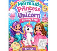 Magical Unicorn and Mermaid Coloring Book for Kids: Cute and Easy Unicorns & Mermaids for Stress-Free Coloring Fun