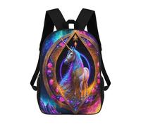 Magical Unicorn Art Print Mochila Escolar Ligera E Informal Para El Día A Día, Ideal Para La Escuela, El Trabajo O Los Viajes 17inch