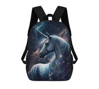 Magical Unicorn Fantasy Art Print -2 Mochila Escolar Infantil De 17 Pulgadas, Impresa En 3D, Estilo Casual, Para Niños, Ideal Para Viajes, Como Mochila Escolar O Para Llevar Libros.