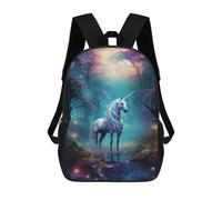 Magical Unicorn Forest Scene Mochila Escolar Ligera Para Aeropuerto, Estudiantes Universitarios, Mochila Para Niños/niñas/adolescentes 17inch