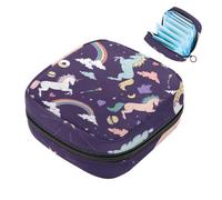 Magical Unicorn Galaxy Rainbow - Bolsa de almacenamiento de servilletas sanitarias, bolsa grande para copa menstrual con cremallera, bolsa de almohadillas para el período, bolsa para almacenar panty