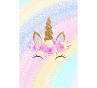 Magical Unicorn paperback background: A Beautiful 6" x 9" Lined Notebook Journal with a Glitter Rainbow Background - Perfect for Writing, Journaling, and Creative Activities