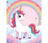 Magical Unicorn & Rainbow Dreams Notebook - Wide Ruled, Soft Matte Cover, 110 Pages: A Cute Composition Notebook for Girls - Perfect for School, Journaling, or Gift Giving