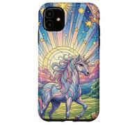 Magical Unicorn Vitral Art Cute Case Graphic Carcasa para iPhone 11
