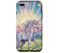 Magical Unicorn Vitral Art Cute Case Graphic Carcasa para iPhone 7 Plus/8 Plus
