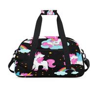 Magical Unicorns - Bolsa de lona deportiva para mujeres y hombres, unicornios de 24 L, bolsa de fin de semana, bolsa de viaje, gimnasio, para niños y niñas, color, 24 L, Organizador de bolsas