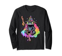 Magical Wizard Frog EDM Party Psicodélica Rave Trippy Manga Larga