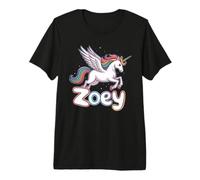 Magical Zoey Unicorn Girl Primer Nombre Diseño Camiseta Premium