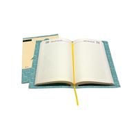 Magicamente Carta Agenda diaria perpetua 12 x 17 cm con tapa de papel lavable decorado, interior sin fechas, papel italiano de alto gramaje, elegante, creativo y sostenible, fabricado en Italia