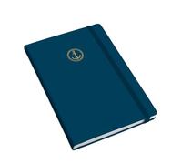 Magicamente Carta Cuaderno A5 con tapa decorada con ancla dorada, papel italiano de alto gramaje, elegante e inspirador, perfecto para notas, diario, viajes o regalo, fabricado en Italia