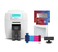 Magicard 300 Impresora de tarjetas de identificación de una sola cara y paquete completo de suministros con software Bodno ID - Gold Edition