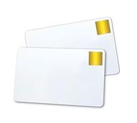 Magicard CR80 tarjetas PVC blancas con sello HoloPatch dorado (500 unidades)