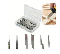 Magicbox Juego de 18 mini hojas de sierra para pasatiempos, hoja de sierra de modelado de dientes finos con 6 tipos y funda para hacer modelos, manualidades de madera, herramientas de bricolaje, juego