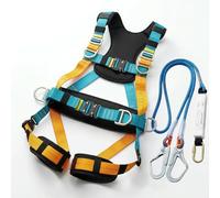 Magicbox Juego de correas de seguridad anticaídas con amortiguador, 150 kg, cinturón de seguridad para trabajos en altura, techos y obras, certificado EN 361/358 PSA