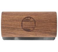 MagicBrush 3232478 - Cepillo corto para caballos, 13 x 7,5 x 3,5 cm, madera, dientes de acero inoxidable, 150 g, ayuda a la salud del pelo, fácil limpieza, caballos, color marrón