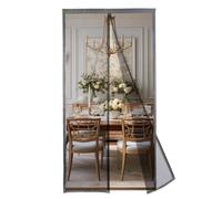 MAGICDOOR Mosquitera Magnética 100x200cm, Poliéster Colore Puro Mosquiteras para Puertas con Potente Imán Antimosquitos Cortina para Puerta Exterior Ventana para Dormitorio Salón-Gris