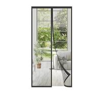 MAGICDOOR Mosquitera Puerta Magnética 125x110cm, Negro Poliéster Cortina para Puertas Exterior Transpirable Autocierre Mosquiteras Ventana Sin Taladrar para Terrazas Dormitorios etc.