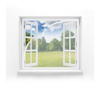 MAGICDOOR Mosquitera Ventana 80x85cm, Fibra de Vidrio sin Imán Cortinas para Puertas Transpirable Mosquito Net Malla Fina Antimosquitos para Ventanas para Dormitorio Salón Balcón-Blanco