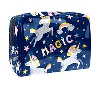 Magice Unicorn Coulds Stars - Bolsa de maquillaje para bolso, portátil, organizador de viaje para artículos de tocador, bolsa de belleza para mujer, Multicolor 10, 18.5x7.5x13cm/7.3x3x5.1in, Estuche