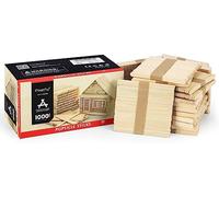 Magicfly 1000 Palos de Madera para Manualidades, Uso Artesanal, Helado, DIY, Depresores, Espátulas, Paleta, Aplicador de Cera Caliente - 11,4 x 1 cm