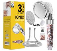 Magichome Alcachofa Ducha con Manguera 2M, 3 Modos Cabezal Ducha, Grifo Ducha con Alta Presiòn, Ahorro de Agua de Ducha Ionica Desmontable Portátil Cabeza de Ducha