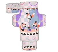 Magician Fox Cartoon Cute Purple Reutilizable Almohadilla impermeable con bolsillo para pañuelos para bebé Cambiadores de pa?ales para Bebes